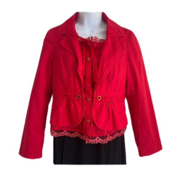 kamaqi Jackets & Blazers - KAMAQI fitted red blazer